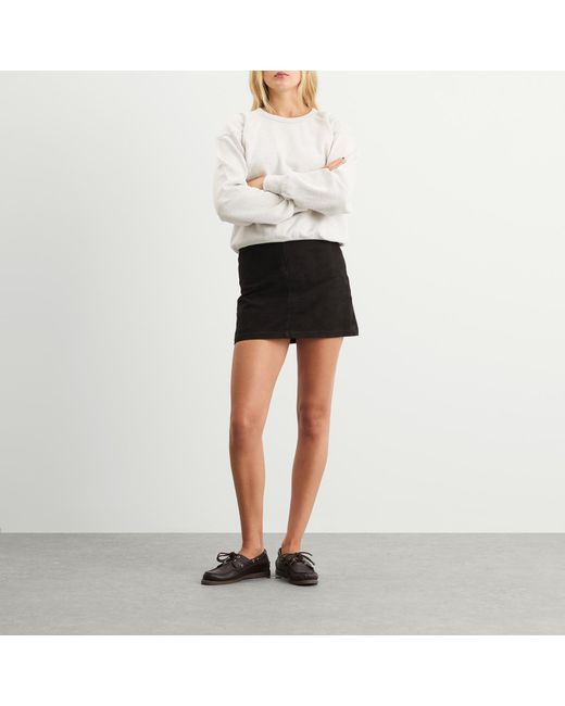 NOTHING WRITTEN Black Rona Suede Skirt
