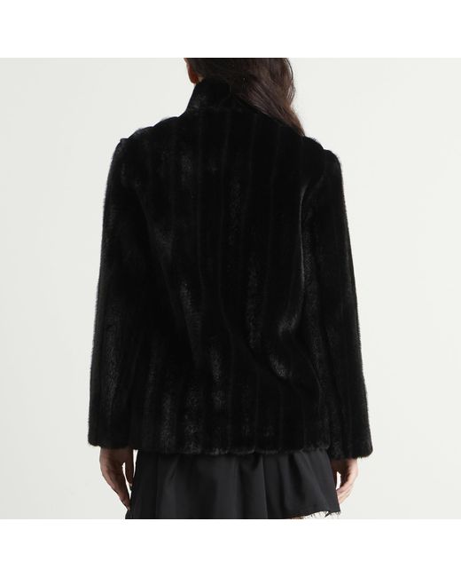 NOTHING WRITTEN Black Misha Faux Fur Jacket