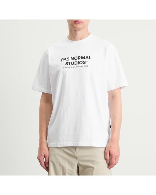 Pas Normal Studios White Off-Race Logo T-Shirt for men