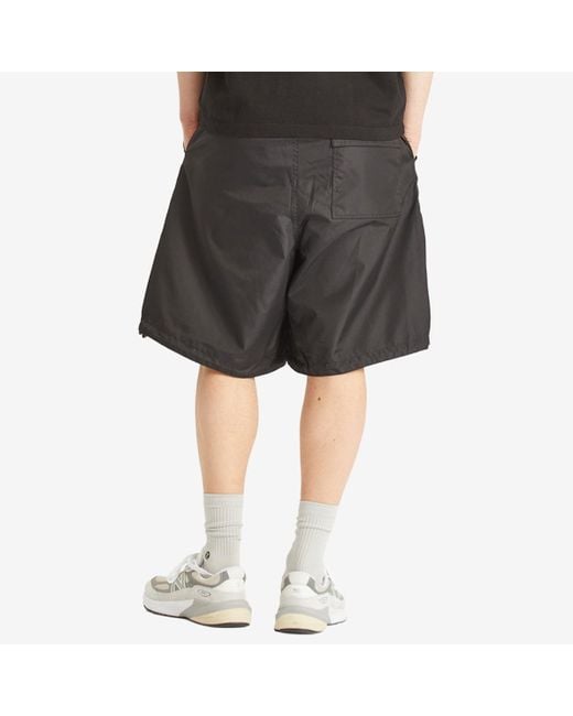 Taion Black Military Reversible Wide Shorts for men