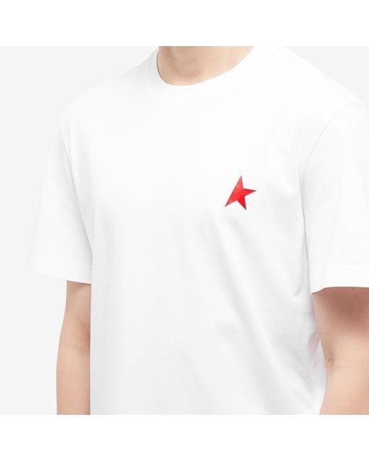 Golden Goose Deluxe Brand White Star Chest Logo T-Shirt for men