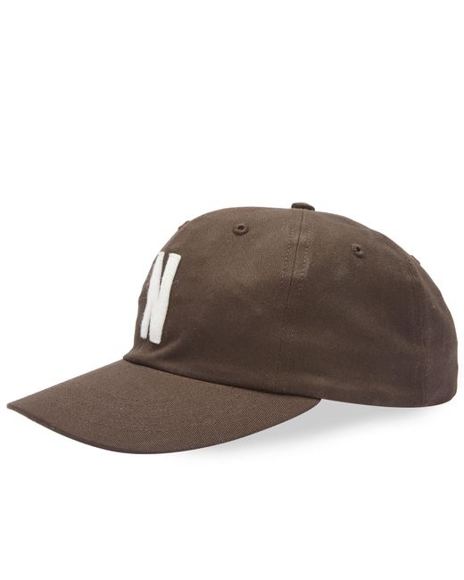 Norse Projects Brown Felt N Twill Sports Cap for men