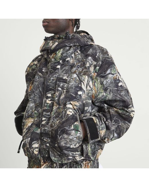 A Bathing Ape Gray Tree Edge Camo Snowboard Jacket for men