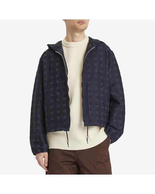 【送料関税込】Kenzo Weave Hooded Shirt KENZO Weave Hooded Shirt in Blue for Men | Lyst