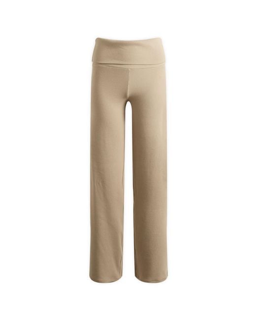 Skims Natural Cotton Rib Foldover Legging