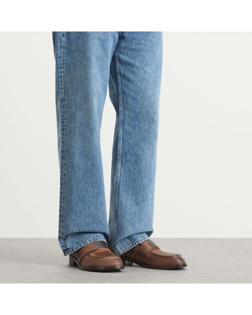Acne Brown Bargot Aged Loafer for men