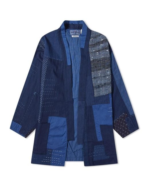 Blue Blue Japan Blue Japan Patchwork Hand Stitched Haori Jacket for men