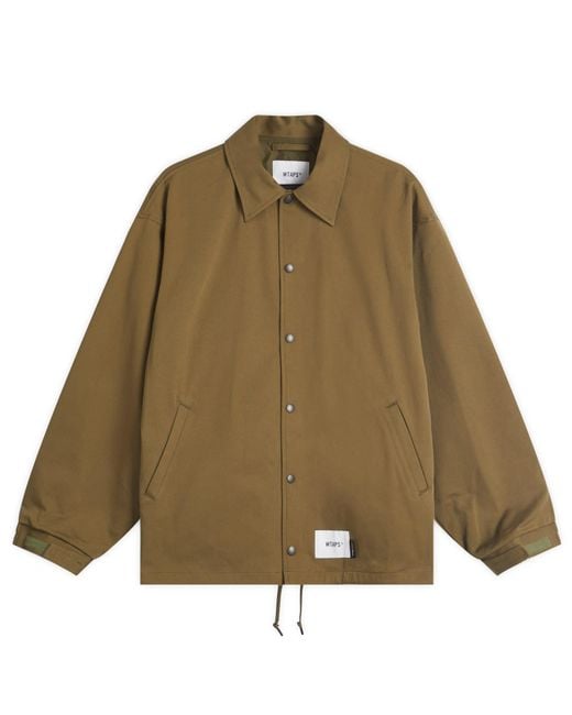 (w)taps Green Cordura Windbreaker Jacket for men