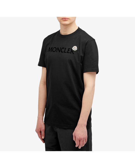 Moncler Black Tonal Logo T-Shirt for men