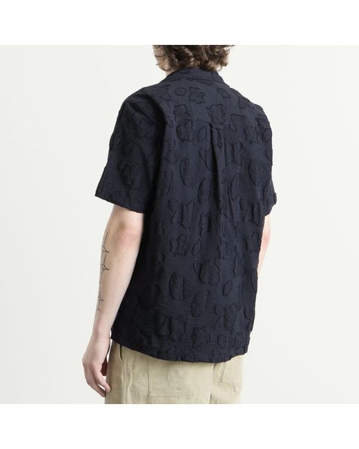 Forét Blue Peer Jacquard Shirt for men