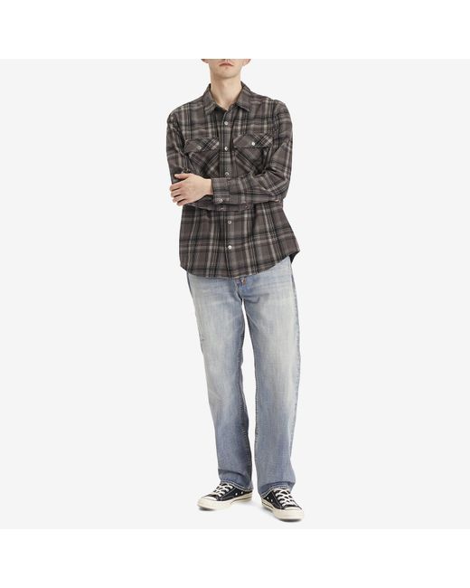 Ksubi Gray Snakebite Check Overshirt for men