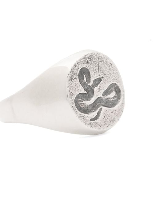 Frederick Grove White Snake Signet Ring