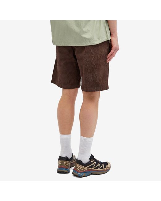 Gramicci Brown O.G. Seersucker G-Shorts for men