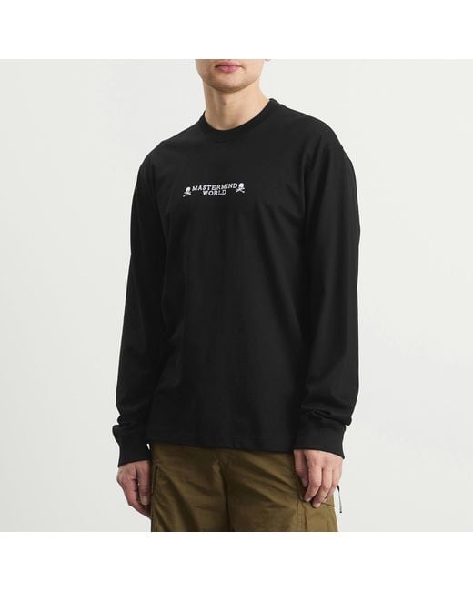 MASTERMIND WORLD Black "I Do Not Care" Long Sleeve T-Shirt for men