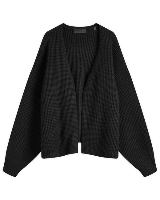 Fear Of God Black Heavy Waffle Cardigan for men