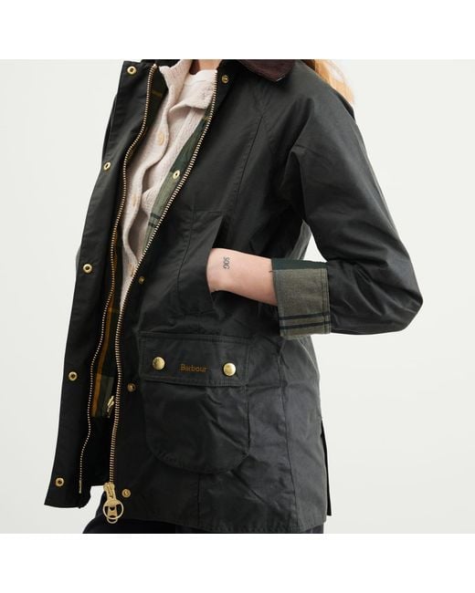 Barbour Black Modern Beadnell Wax Jacket