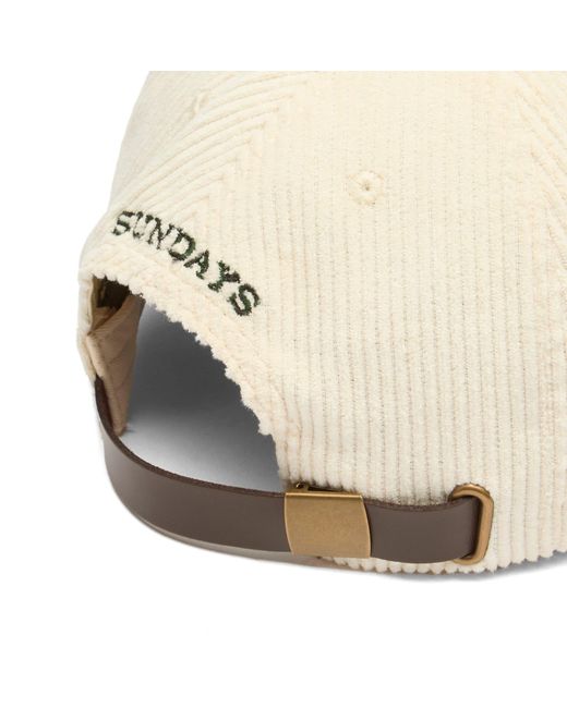 Sundays Green Two Tone Cord Cap for men