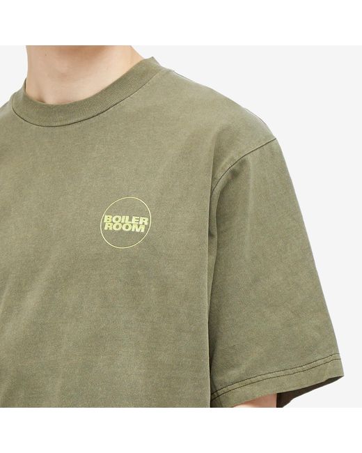 BOILER ROOM Green Core Logo T-Shirt for men