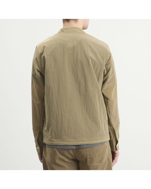 RANRA Green Epitome Shiny Nylon Overshirt for men