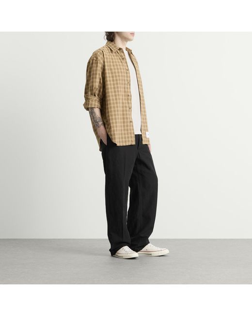 Beams Plus White Stretch Thermal T-Shirt for men