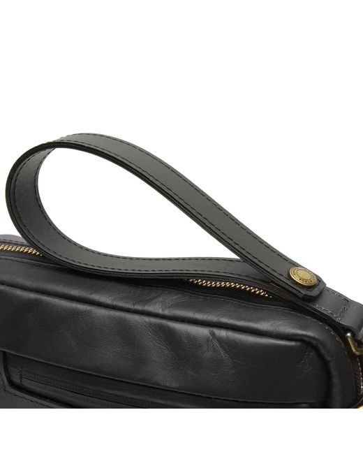 Master Piece Black Gloss Leather Shoulder Bag
