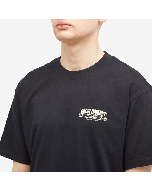 Edwin Black Gardening Services T-Shirt for men