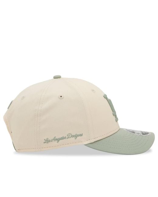 KTZ Natural La Dodgers Side Script 9Forty Adjustable Cap