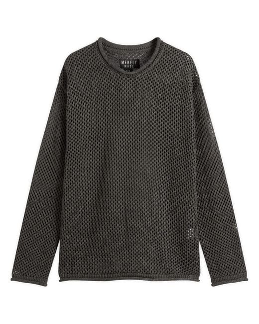 Merely Made Black Netting Sweater for men