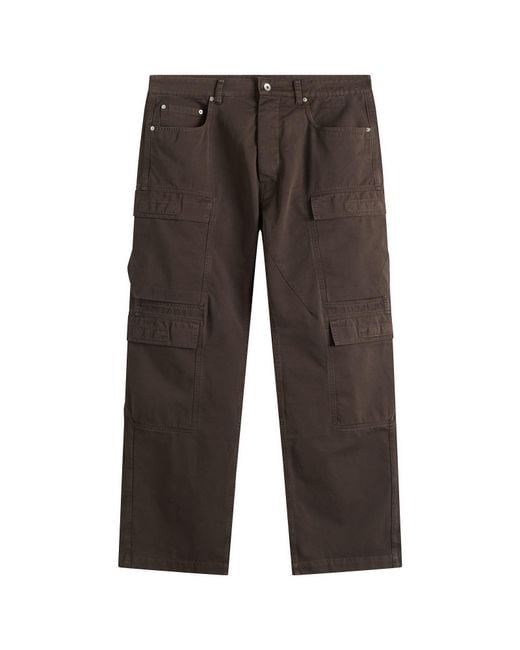 Rick Owens Brown Double Cargo Jeans for men