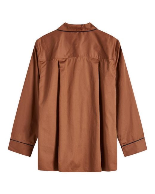 Hay Brown Outline Long Pyjama Shirt