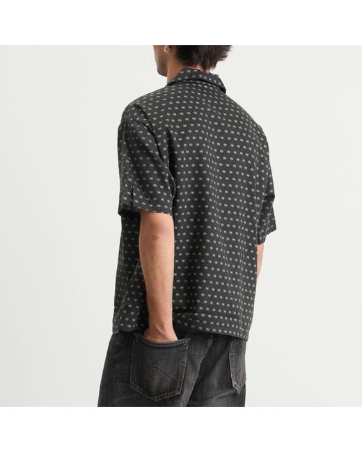 Neighborhood Black Monogram Pattern Hawaiian Shirt for men