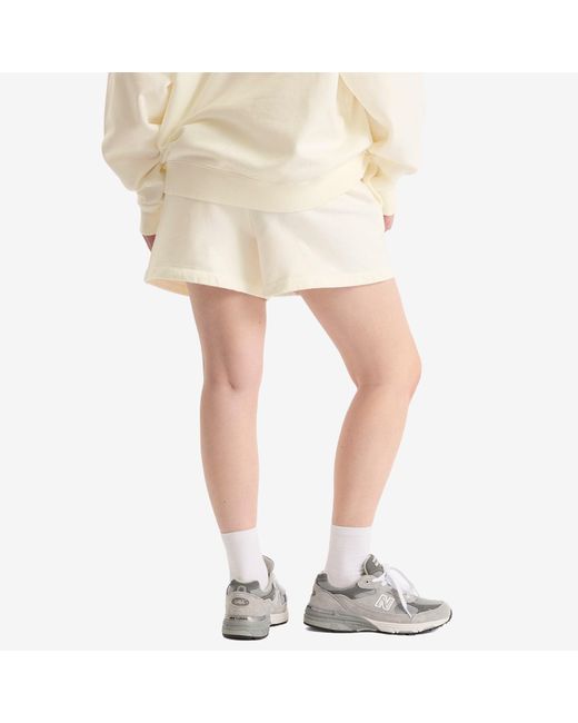 Anine Bing Natural Kam Framed Monogram Shorts
