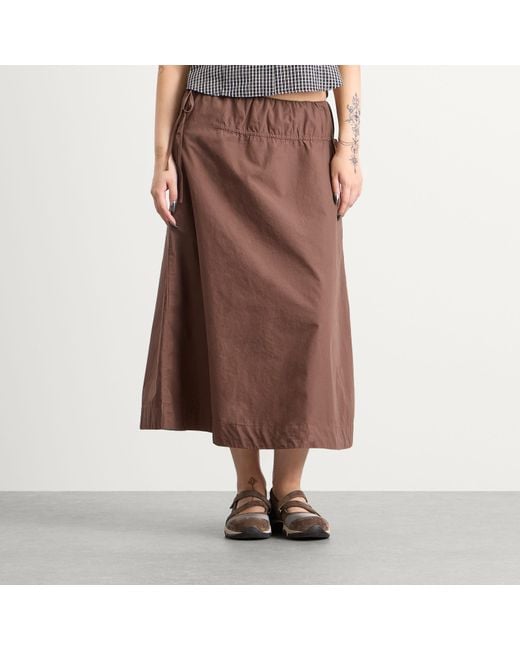 Damson Madder Brown Caspia Volume Midi Skirt