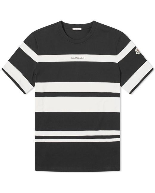 Moncler Black Stripe Logo T-Shirt for men