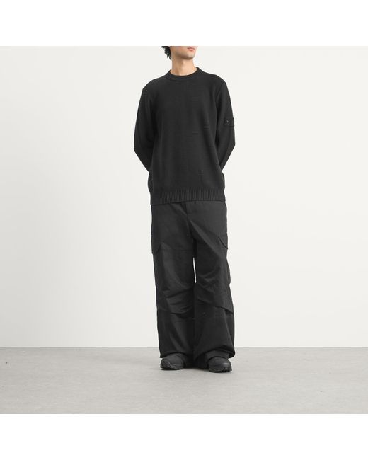 Stone Island Black Ghost Cotton Cashmere Knit Jumper for men