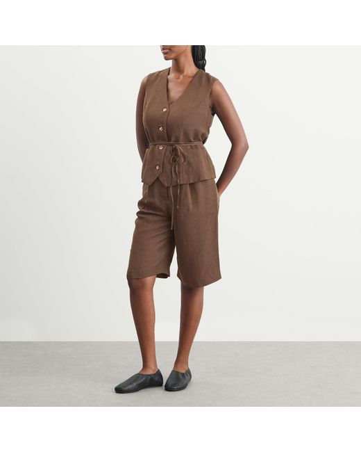 Faithfull The Brand Brown Eva Tie Vest