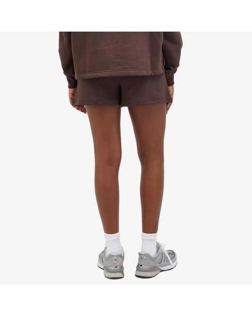 New Balance Brown Linear Heritage French Terry Short