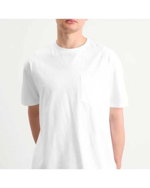 Beams Plus White Pocket T-Shirt for men