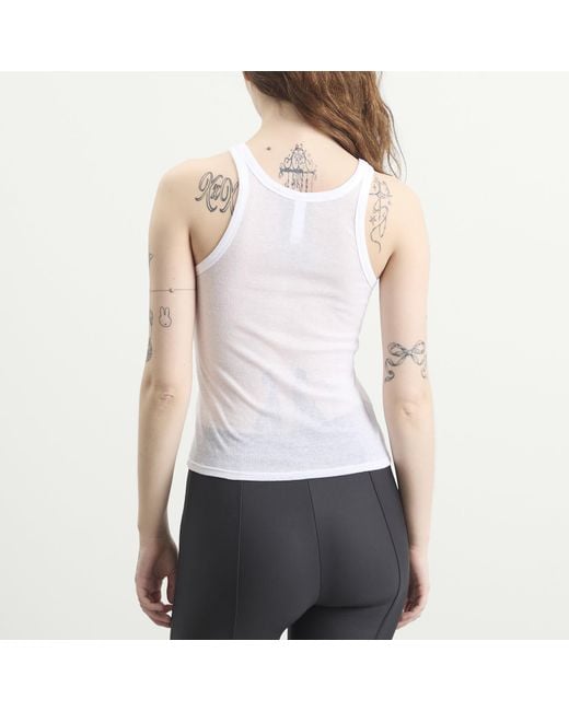Skims White Sheer Cotton Tank