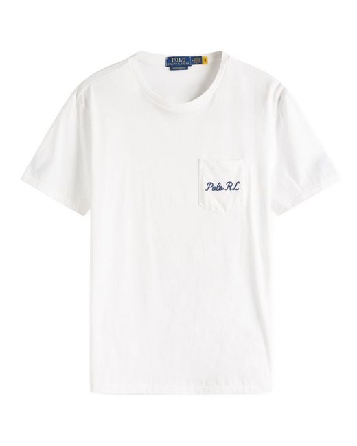 Polo Ralph Lauren White Tennis Club Bear T-Shirt for men