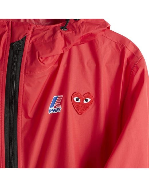 COMME DES GARÇONS PLAY Red K-Way Emblem Full Zip Jacket