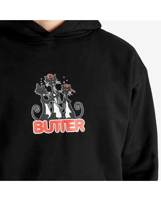 Butter Goods Black Cats Hoodie for men