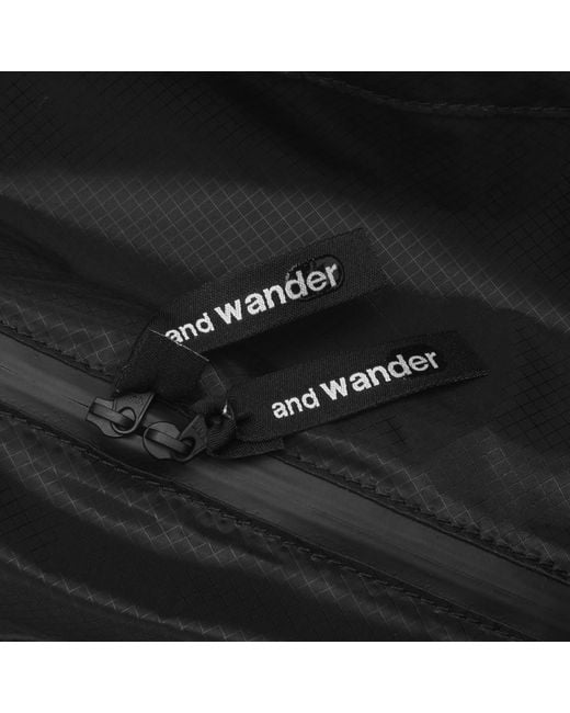 And Wander Black Sil Shoulder Bag for men