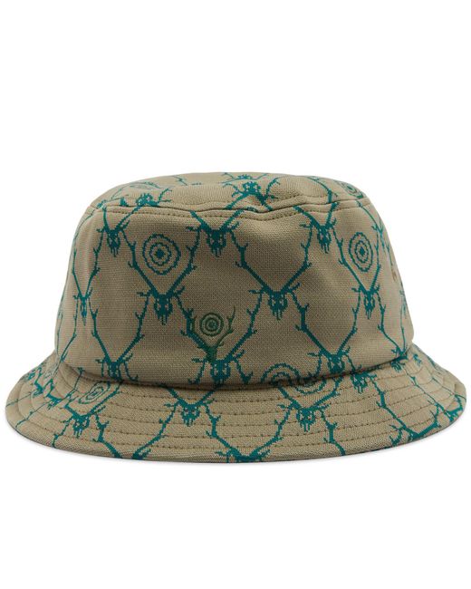 South2 West8 Green Sull & Target Bucket Hat for men