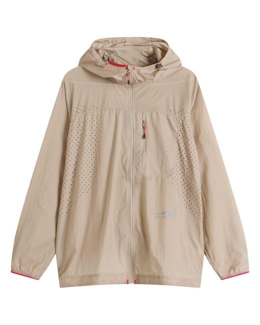 And Wander Brown X Altra Ventilation Wind Jacket for men