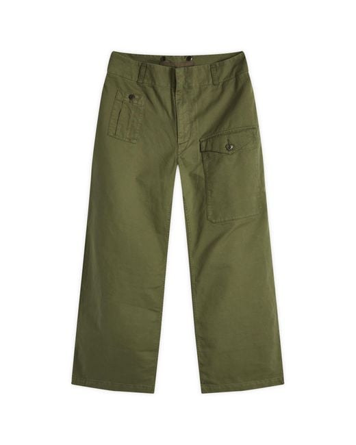 Human Made Green Straight Cargo Pants for men