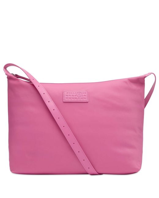 Maison Margiela Pink Mm6 Nylon Crossbody Bag