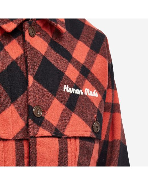 Human Made Wool Hunting Jacket in Red for Men | Lyst