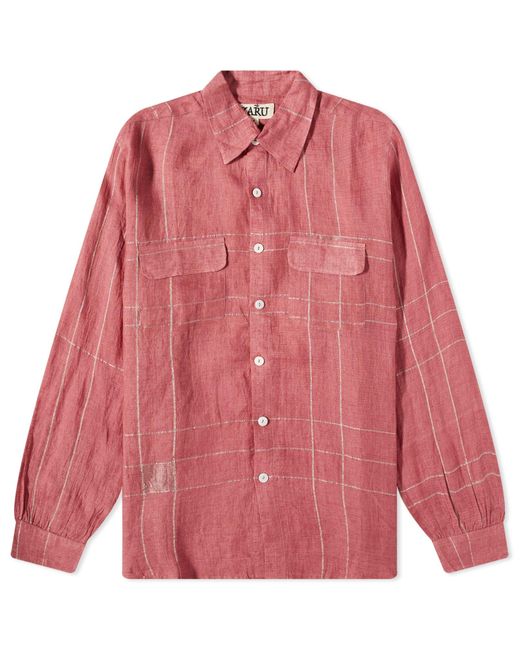 Karu Research Pink Zari Shirt for men