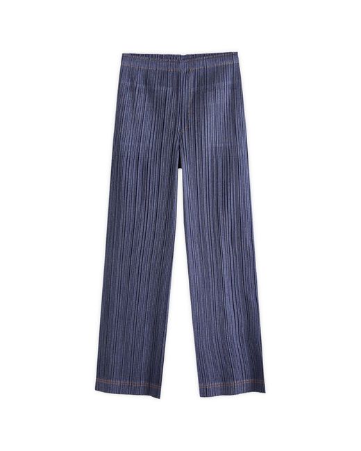 Pleats Please Issey Miyake Women's Pantalone Plissettato Blue main image 1